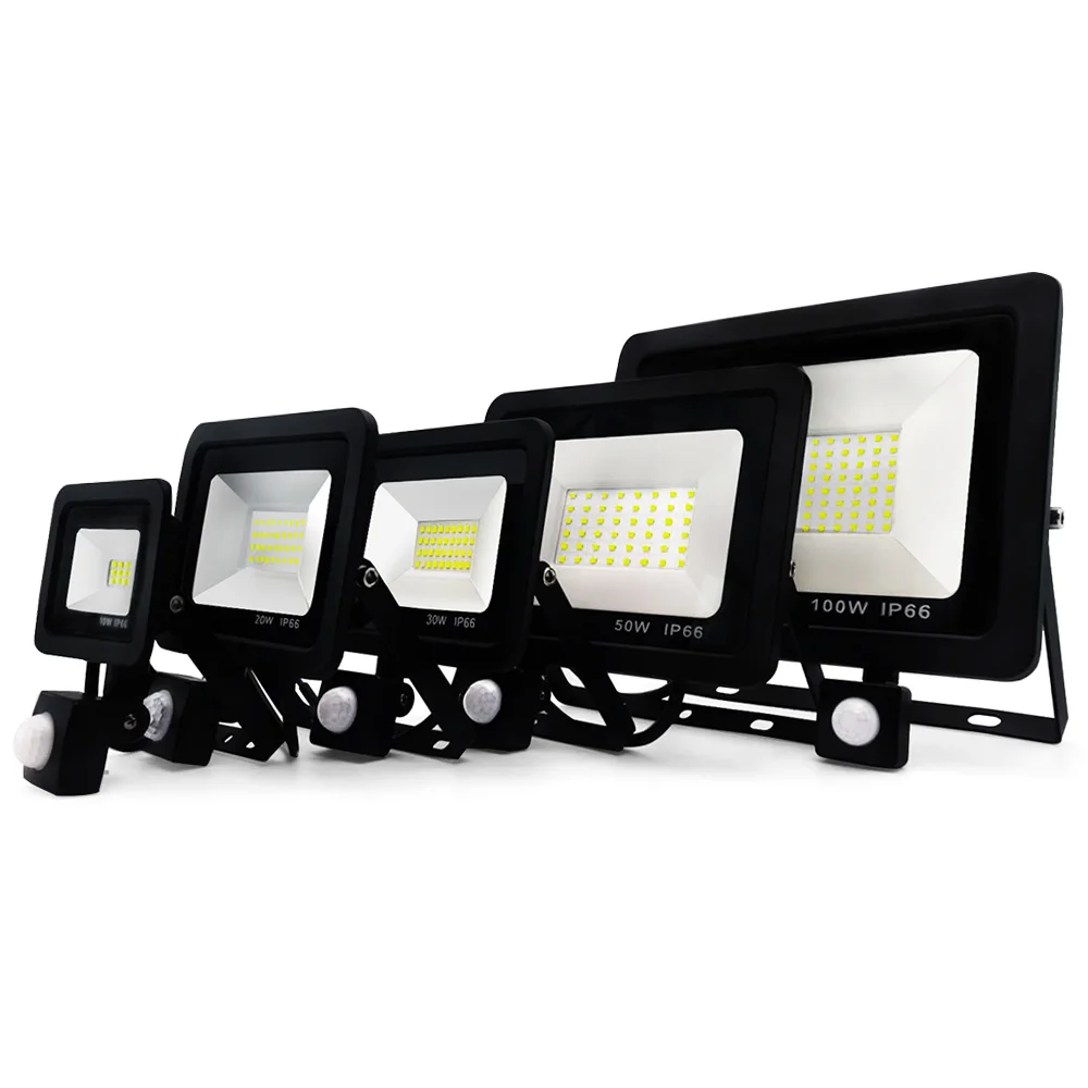 10W/20W/30W/50W/100W LED PIR Motion Sensor FloodLight Outdoor Flood Lamp Waterproof Flood Light