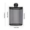 Bathroom Jar Black Plastic Makeup Organizer Cotton Pad Storage Box Cotton Swabs Rod Cosmetics Jewelry Organizer Empty Container 6