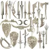 Medieval MOC Weapon Figure Accessories Bow Arrow Sword Shield Axe Hammer Spear Gun Trident Building Block Children Toy Gift K039 2
