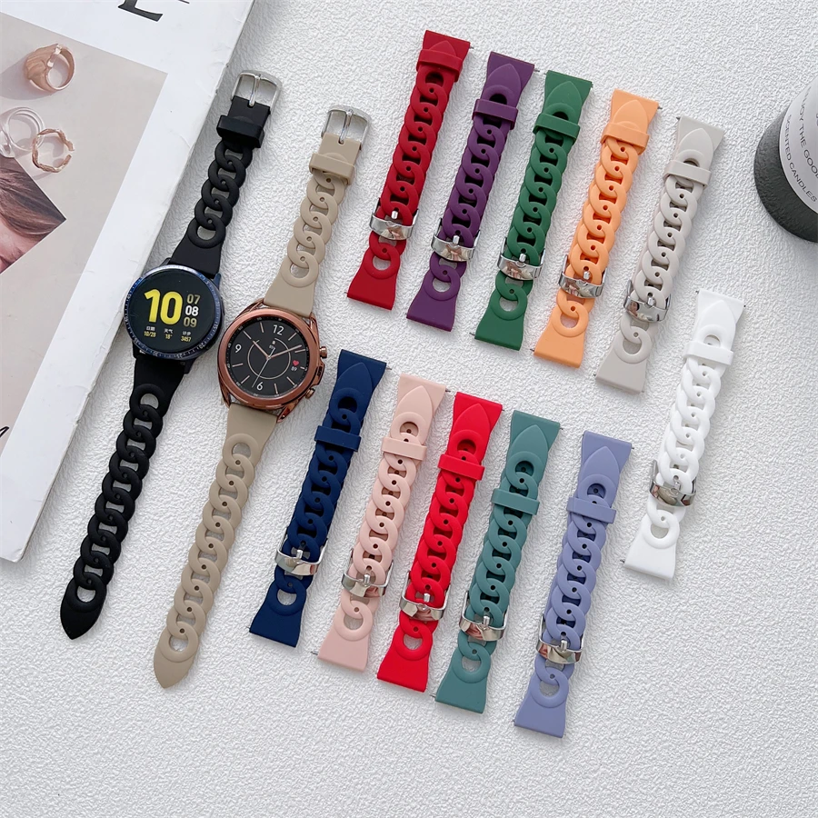 

20MM 22MM Watch Strap for Amazfit GTS 3 GTS 2 Mini GTR 3 Pro Galaxy Watch 4 Silicone Sport Smart Watch Bracelet for Amazfit bip