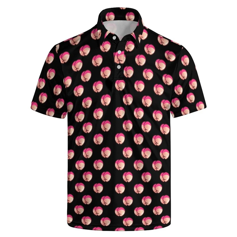 Creative 3d Printed Sexy Women Polo Shirt For Men Summer Personality Short Sleeve Loose T Shirts Tops Casual Tees Male Clothing
