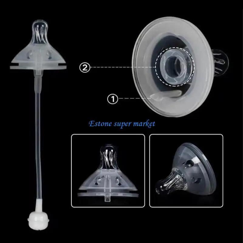 090B 부드러운 실리콘 넓은 입 빠는 노즐 변환 머리에 대 한 넓은 목  병 먹이 병 마시는 컵 빨 대