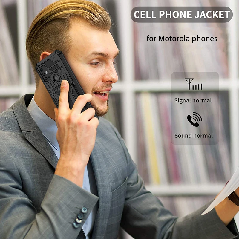 Shockproof Armor Phone Case with Card Holder for Moto Motorola G Series