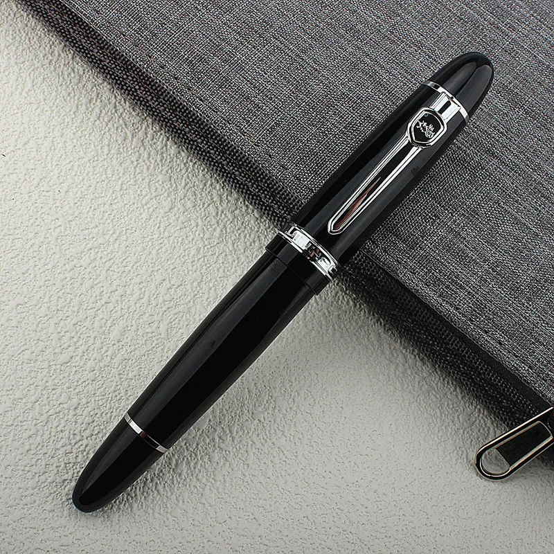 

JINHAO 159 Высококачественная Шариковая Ручка Медный спиннинг Подпись Серебряный/Золотой зажим металлическая шариковая ручка