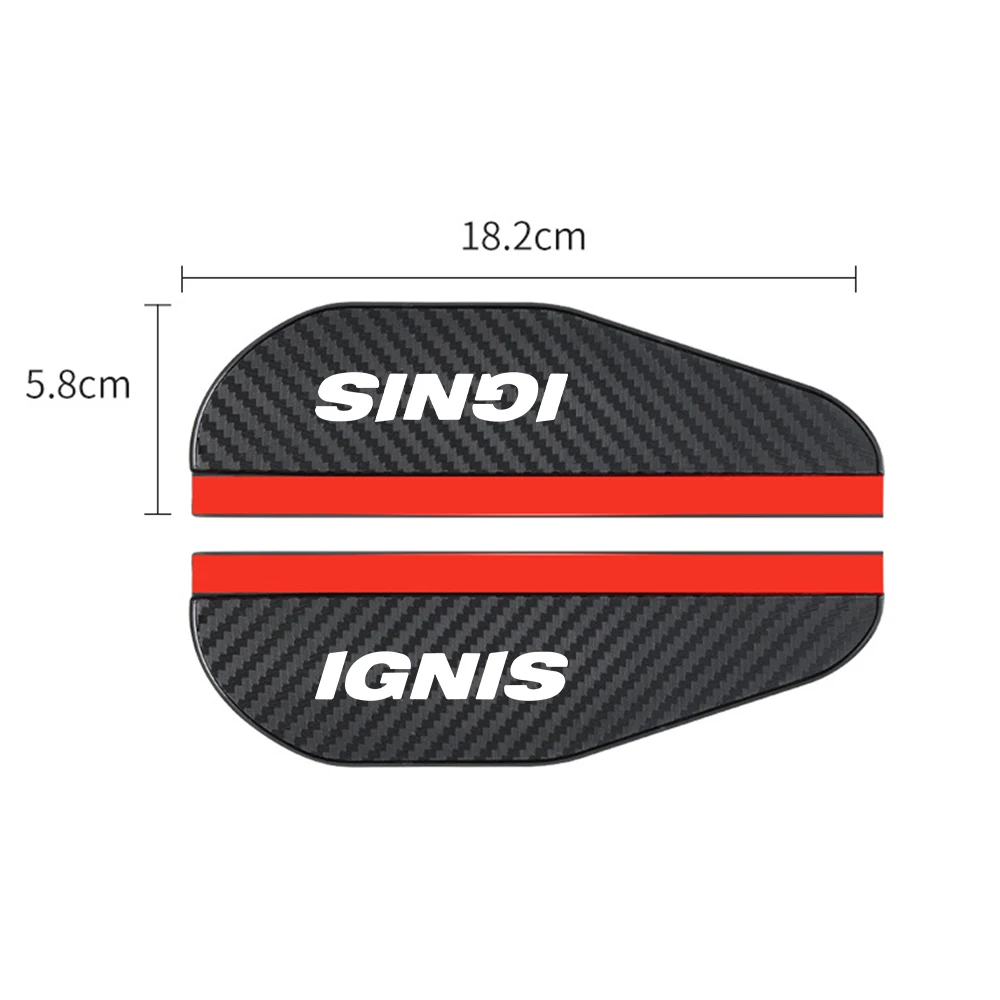 2Pcs car accessoires Awnings Shelters Rearview Mirror Rain Cover Carbon Fiber Side For Suzuki IGNIS sticker Accessories