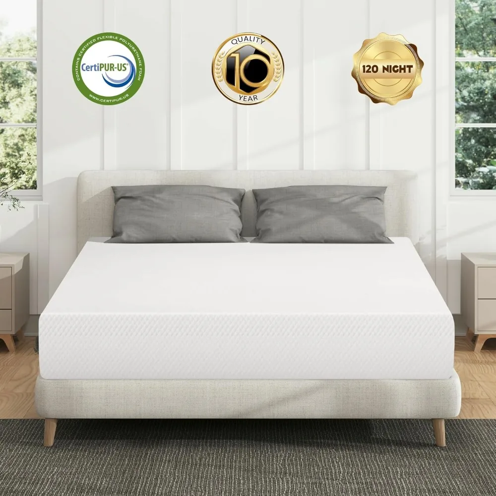 Queen Mattress for Cool Sleep & Pressure Relief, Bed-in-a-Box, CertiPUR-US Certified, 12 Inch Gel Memory Foam Mattress