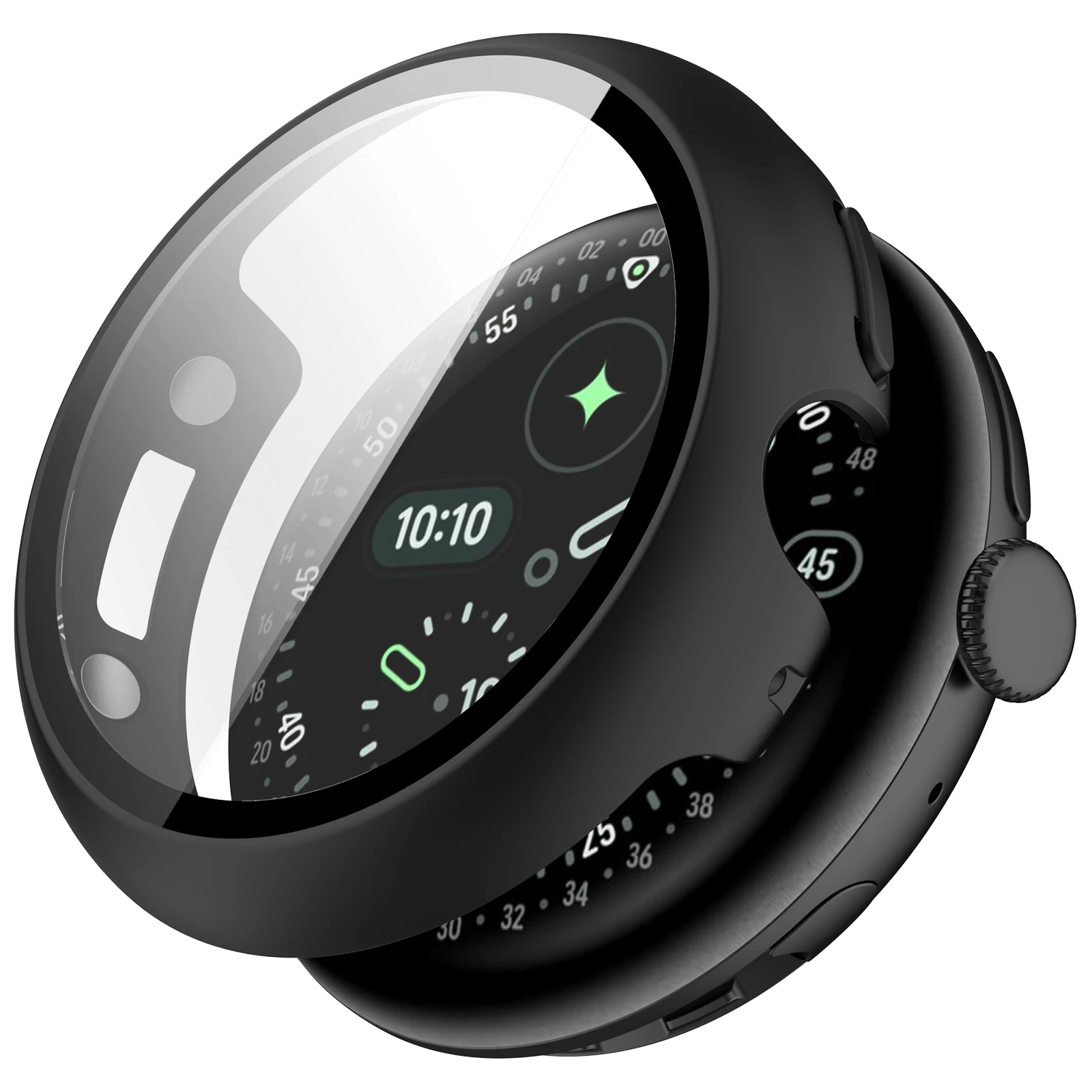 Premium Tempered Glass Protective Shell for Pixel Watch - All-Around Protection & Stylish Bumper Cover