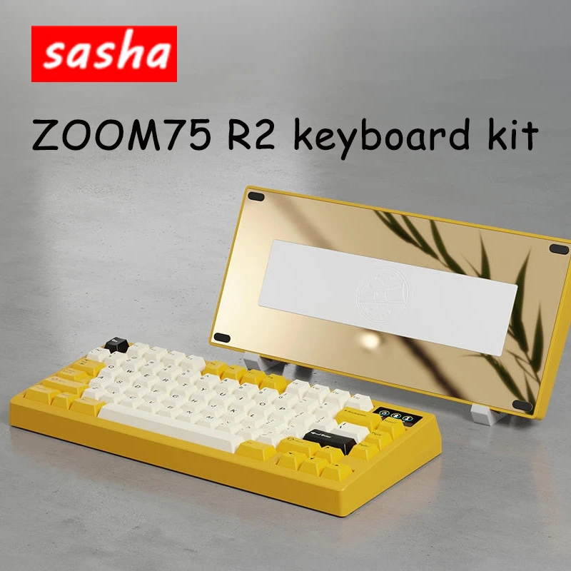 

Комплект клавиатуры ZOOM 75 R2, механическая Беспроводная игровая клавиатура с RGB-экраном и поддержкой Bluetooth, для офиса и компьютера, подарок