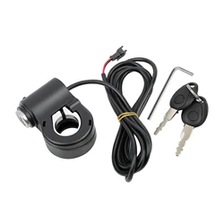 Universal Electric Scooter Ignition Lock & Power Switch with Keys (Black)