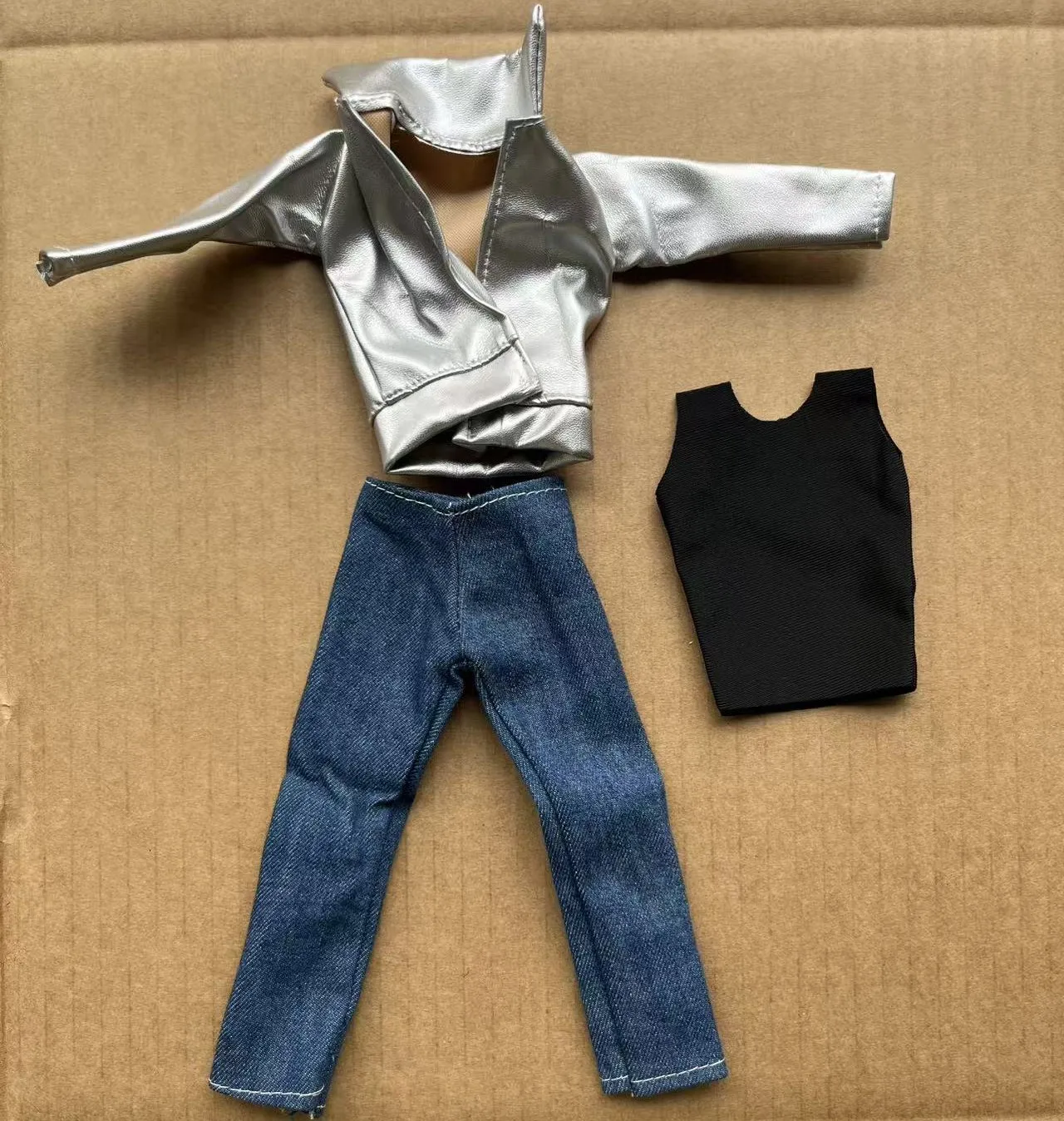 1/6 남성 인형 옷 은빛 재킷 청바지 의사 세트 CEO 보스 의류 세트 남성 인형 DIY 드레싱 장식