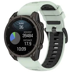 UltraComfort Silicone Sport Watchband - Quick Fit Design for Versatile Style (Mint black)