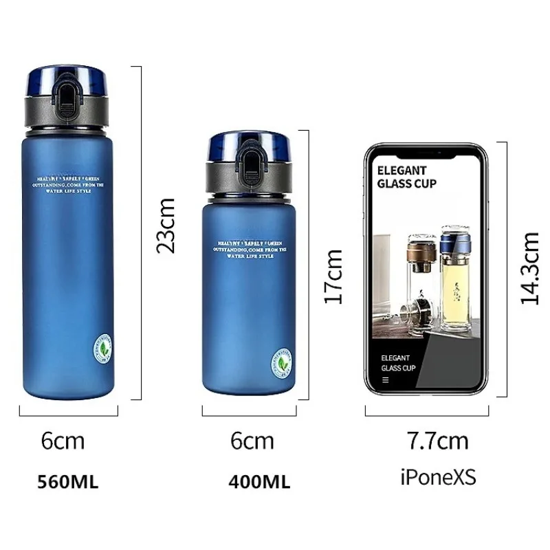 New Free Leak Proof Sports Water Bottle High Quality Tour Hiking Portable My Favorite Drink Bottles 400ml 560ml