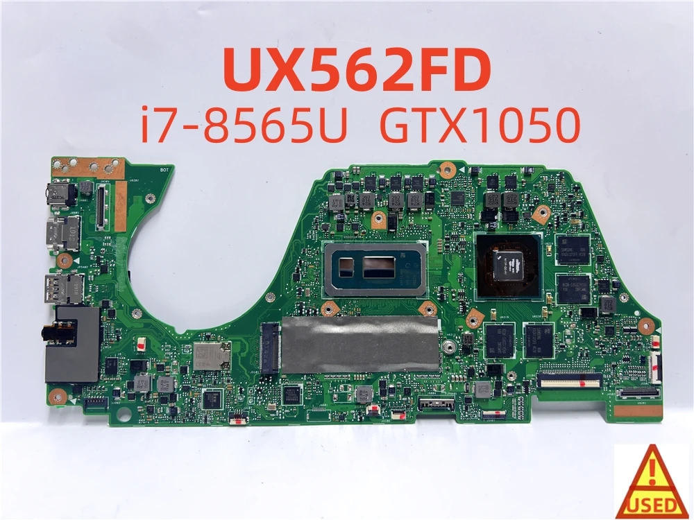 

Laptop Motherboard USED UX562FD For ASUS UX562FD with SREJP i7-8565U GTX1050 4GB Tested 100% Work