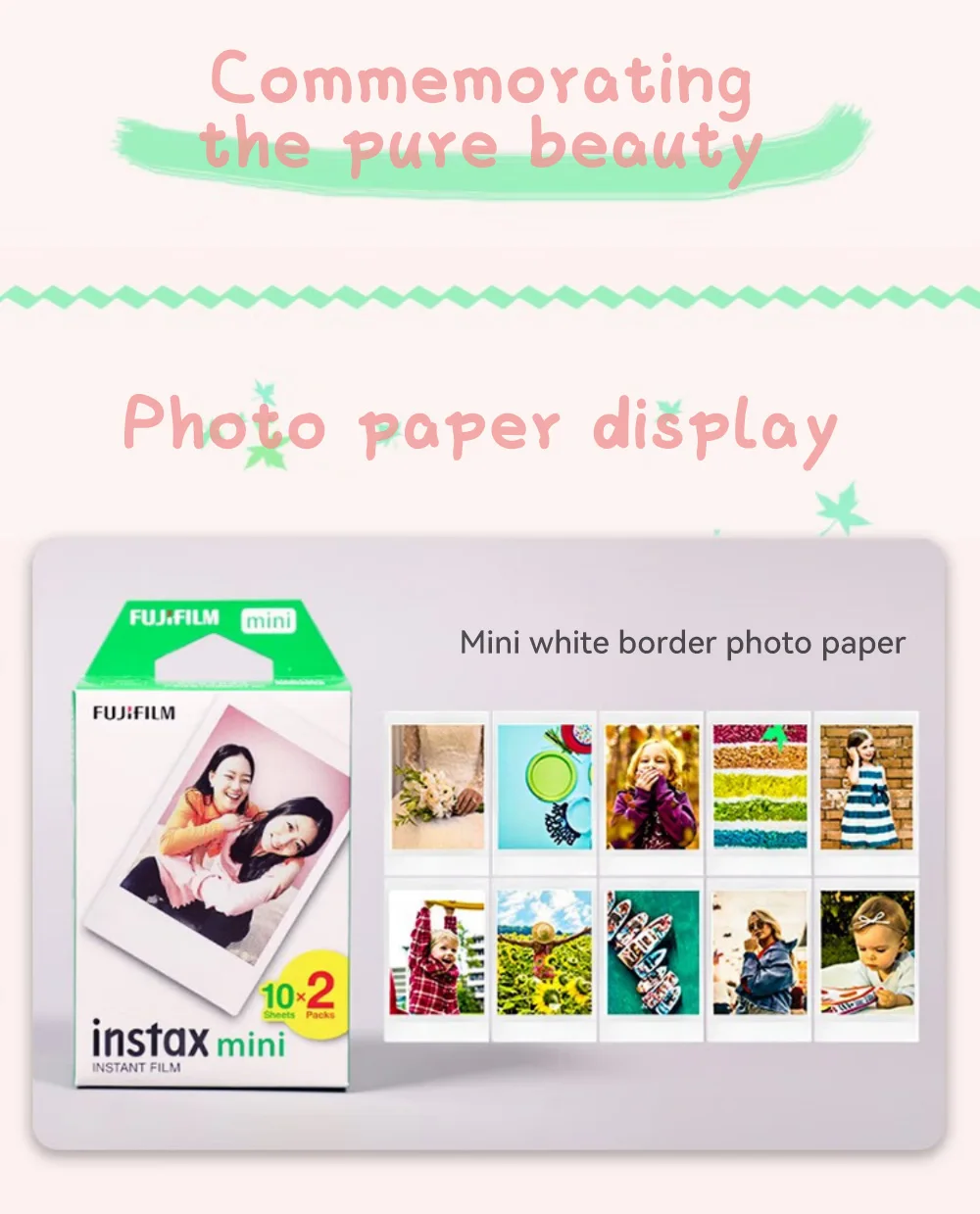 Description Picture 4 of itemOriginal Fujifilm Instax Mini 12 11 Film Photo Paper various styles For 9 SP2 70 7cs 8 11 25 90 50 Camera Lomo liplay link