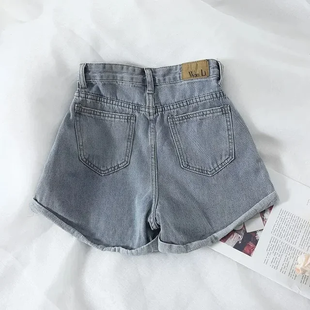 PTKPCC nouvel été coréen rétro taille haute jean ample Shorts femmes bord polyvalent décontracté pantalons chauds femmes vêtements jean PTKPCC 3