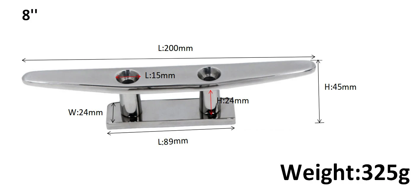 2pz 5 120mm Inox Acciaio Barca Capovolgimento Banchina