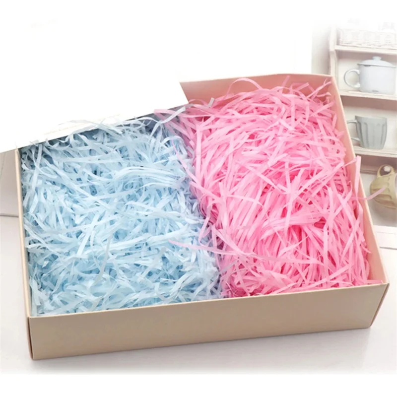 Decorative Raffia Paper Crumpled And Shredded Paper Color Crumpled Party Craft Gift Box Decoration Filling Material