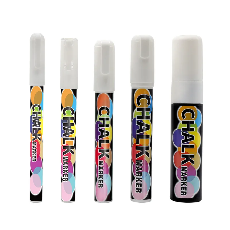 1/3/6/10/15mm White Liquid Chalk School Use Whiteboard Marker Pen Classroom Supplies Children Graffiti Erasable Dust Free Chalk white marker pens marker pens color marker pens pen marker dry erase markers whiteboard pens