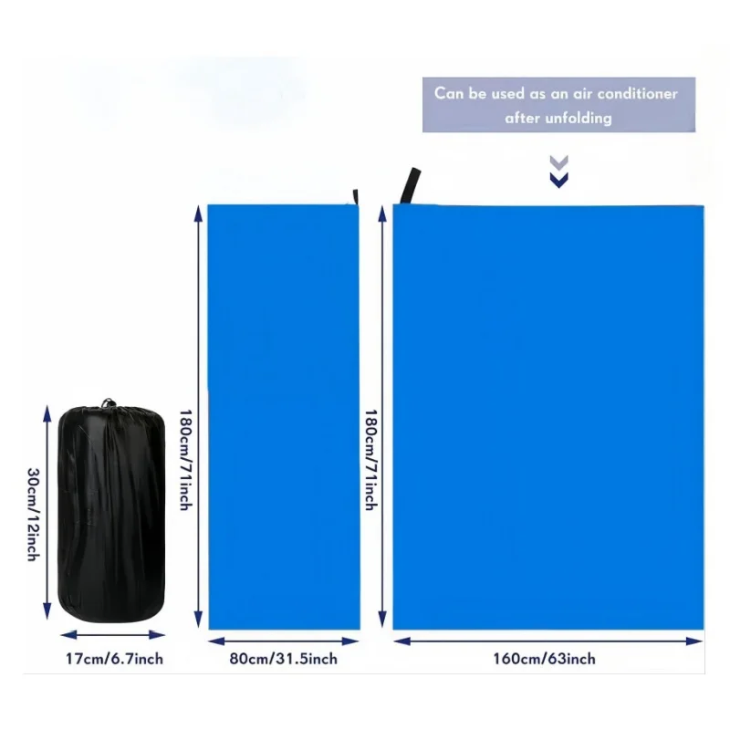 Ultra-light Fleece Sleeping Bag Camping Mat Travel Blanket