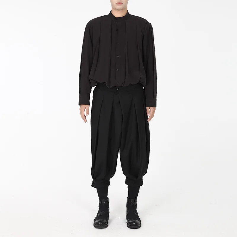 

Брюки мужские повседневные, укороченные штаны в стиле Диабло Ямамото, для сцены, подиума, повседневные Большие размеры, в стиле Харадзюку, весна-лето