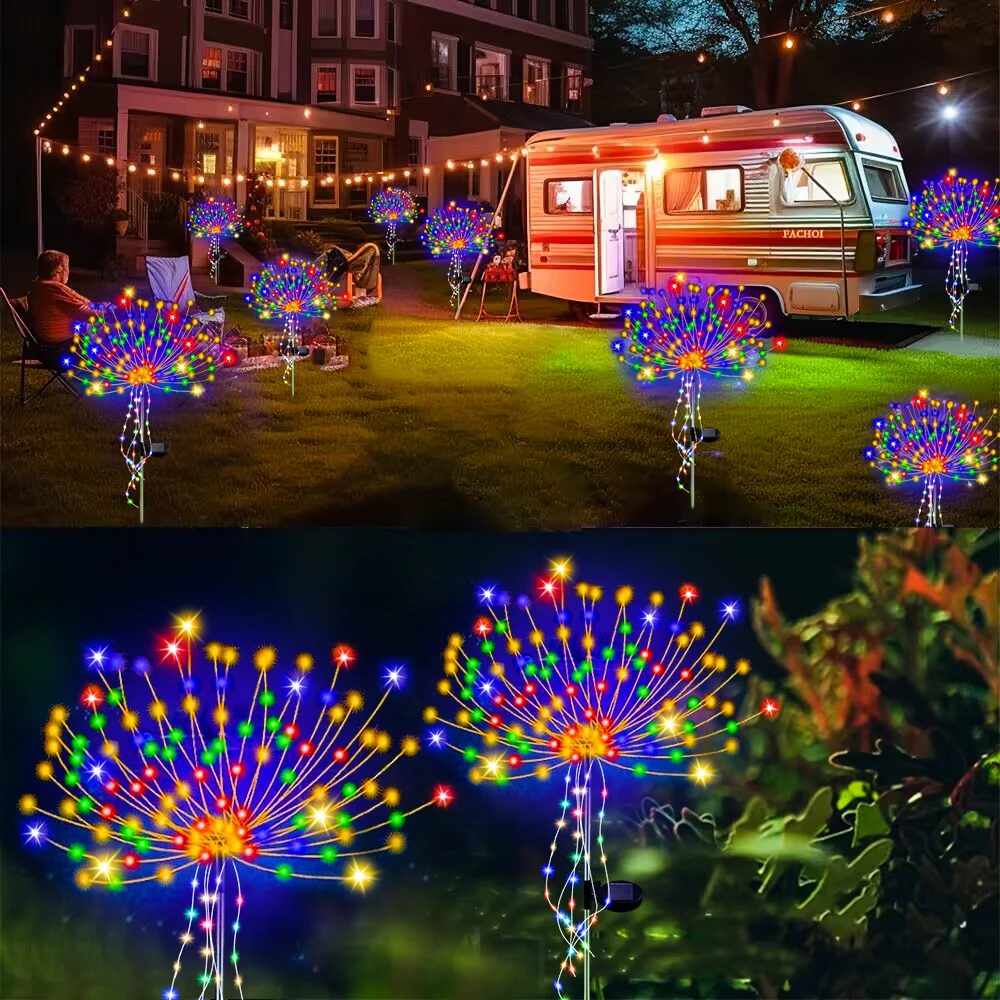Solar Firework Light,Firefly Light,Solar Jellyfish Light Lawn 8Mode For Garden Patio Walkway Pathway Party Wedding Decor