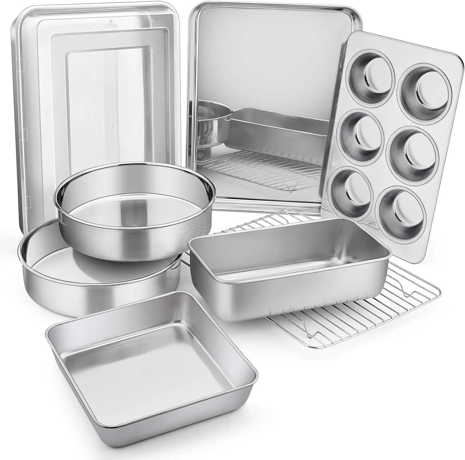 Stainless steel bakeware set image 1