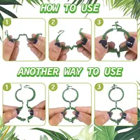 Plant Support Clips - Tomato Clips for String Trellis, Grape Vine Clips for Garden Climbing Plants Bundled Buckle Ring 2