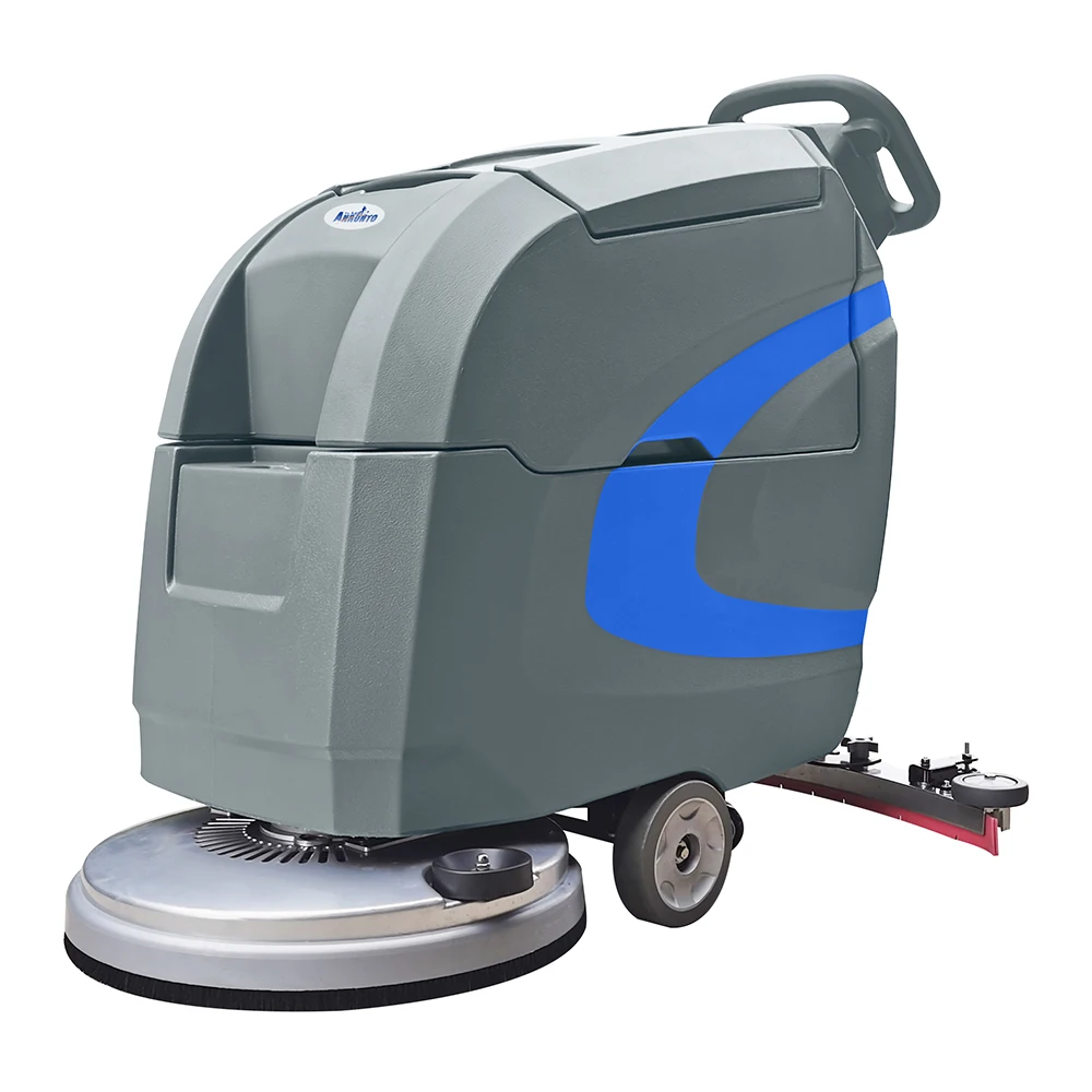 Battery-Powered Walk Behind Auto Small Hand Push Floor Cleaning Scrubber Machine