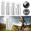 Stainless Steel Sports Fitness Bottle Bicycle Water Bottle Single Walled Insulated Metal Flask 6