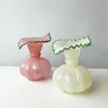 Glass Vase Pumpkin Shape Wave Edge Retro European Hand-made Glass Vase Floral Arrangement Accessories Terrarium Flower Vases 5