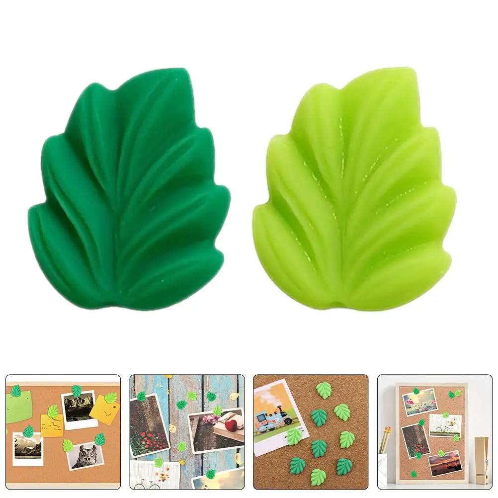 20 Pcs Resin Leaf Push Pins Cute Realistic Office Thumb Tacks Decorative Wall Tacks Cork Board Accessories Funny Pushpins