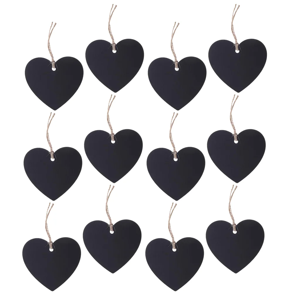 Unfinished Blank Wooden Heart Shape Label Price Display Tags DIY Price Wooden Label DIY Double-Sided Blackboard Home Decor shelftop tags cube tagy number pricing label for merchandising price display