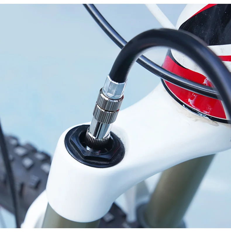 CXWXC Fahrrad-Luftpumpe für Gabel und Hinterradfederung MTB 300psi Hochdruck-Gabelpumpe mit Digitalanzeige – Detail 18