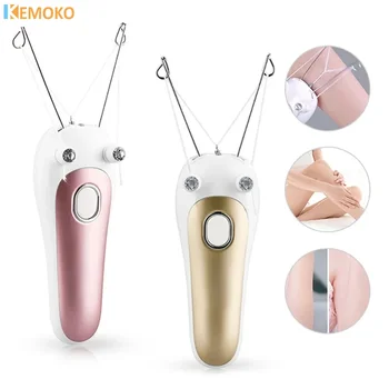 Donne Epilatore Elettrico Per Capelli Corpo Rimozione Dei Capelli Del Viso Filo di Cotone Defeatherer Depilatore Viso Rasoio Viso Gamba Braccio di Rimozione Dei Capelli 1