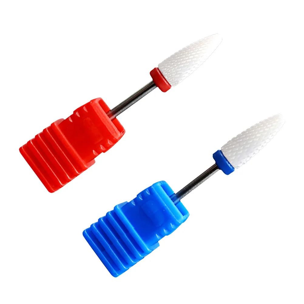 

2Pc Durable Corn Head Nail Drill Bit Ceramic Cones Nail Grinding Head Nail Polish Tips Electric Nail Drill Bits Safety