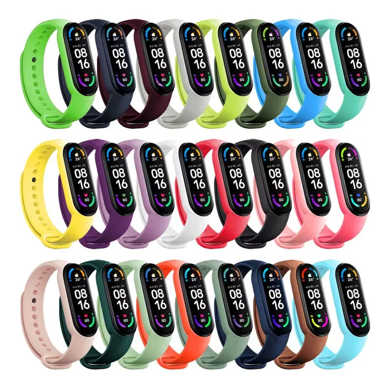Premium Silicone Sport Strap for Mi Band Bracelet Watch