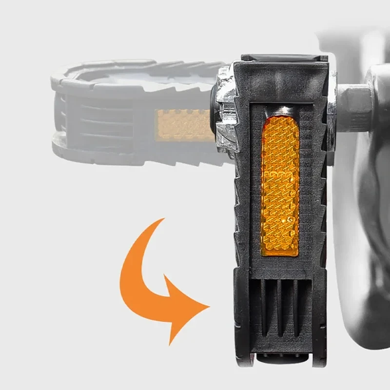 Folding Aluminum Bike Pedals with Reflectors 2