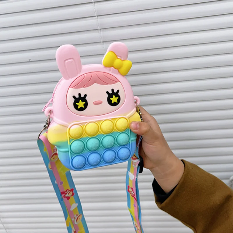 Children Cartoon Cute Small Silicone Bags 2022 Spring Summer New Wallet Fashion Girl Mini Messenger Accessories Bag