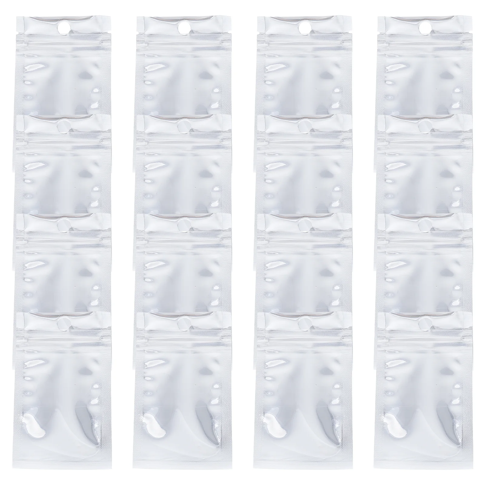 

200pcs Multipurpose Medicine Sealing Bags Aluminum Foil Transparent Pill Storage Pouches (Silver)