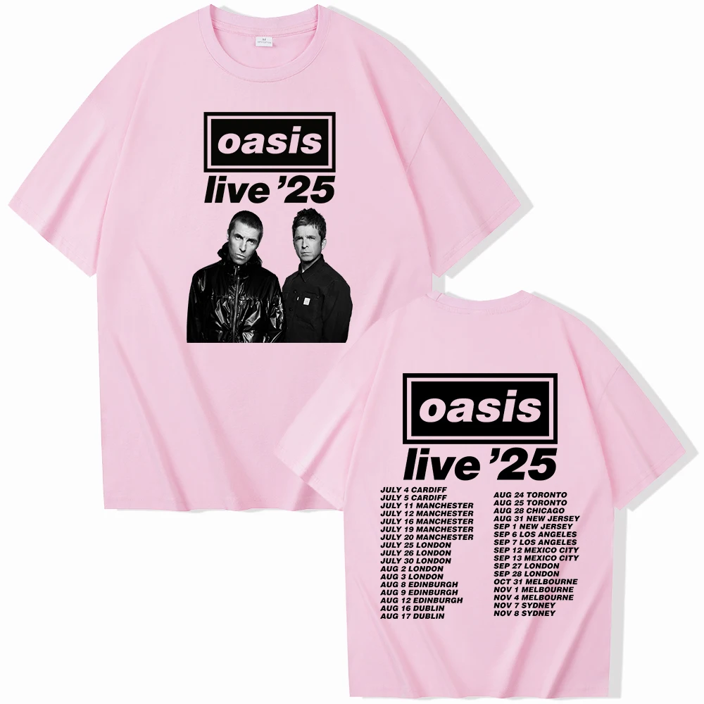 オアシスライブ 25 ツアー 2025 R Tシャツ男性女性カジュアル O