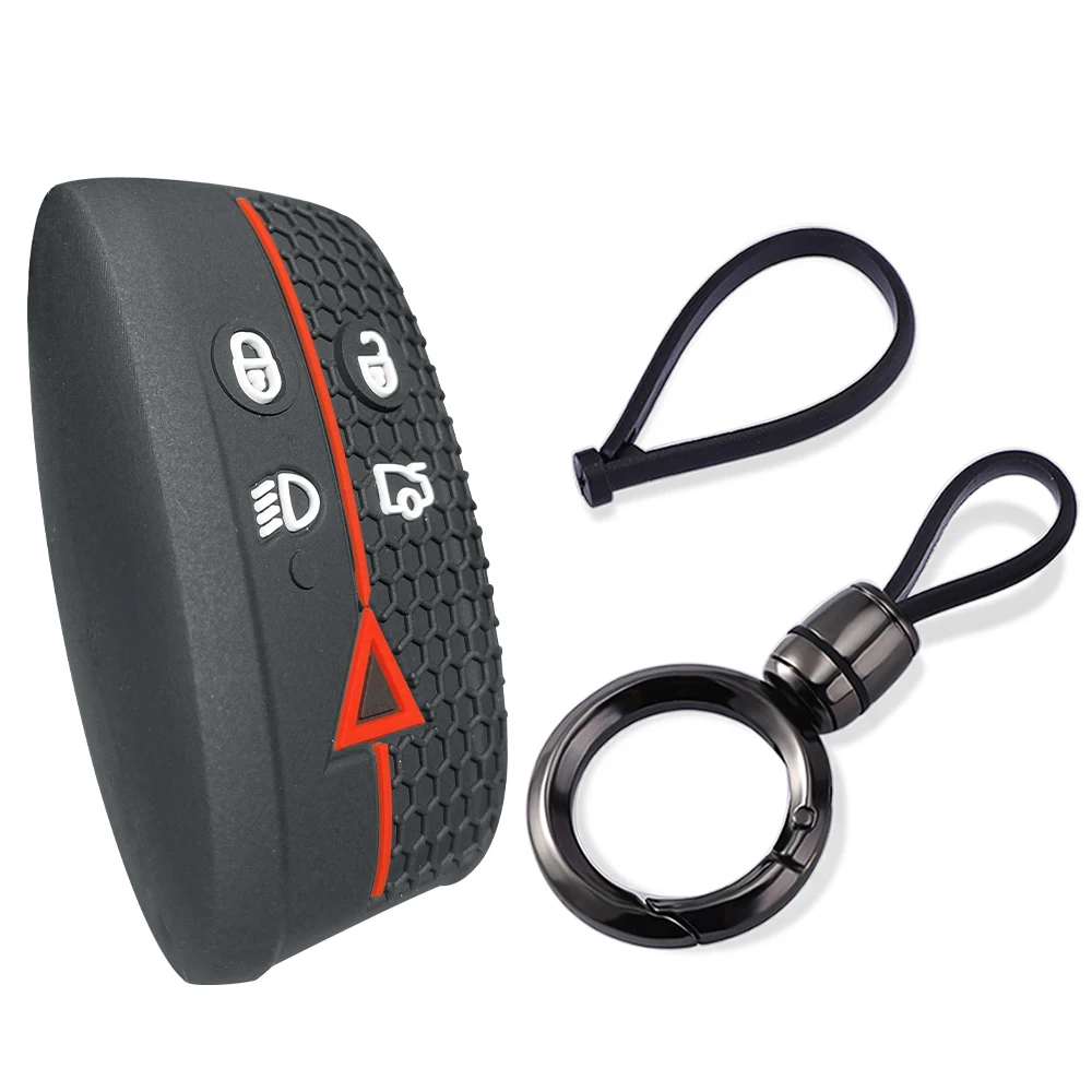 Smart Car Remote Accessories Key Shell 5-Button Silicone Fob Case Protective Cover for Jaguar XF XFR XK XKR XK8 XJ8 2007-2013 key case key case cover car key shell remote control case cover