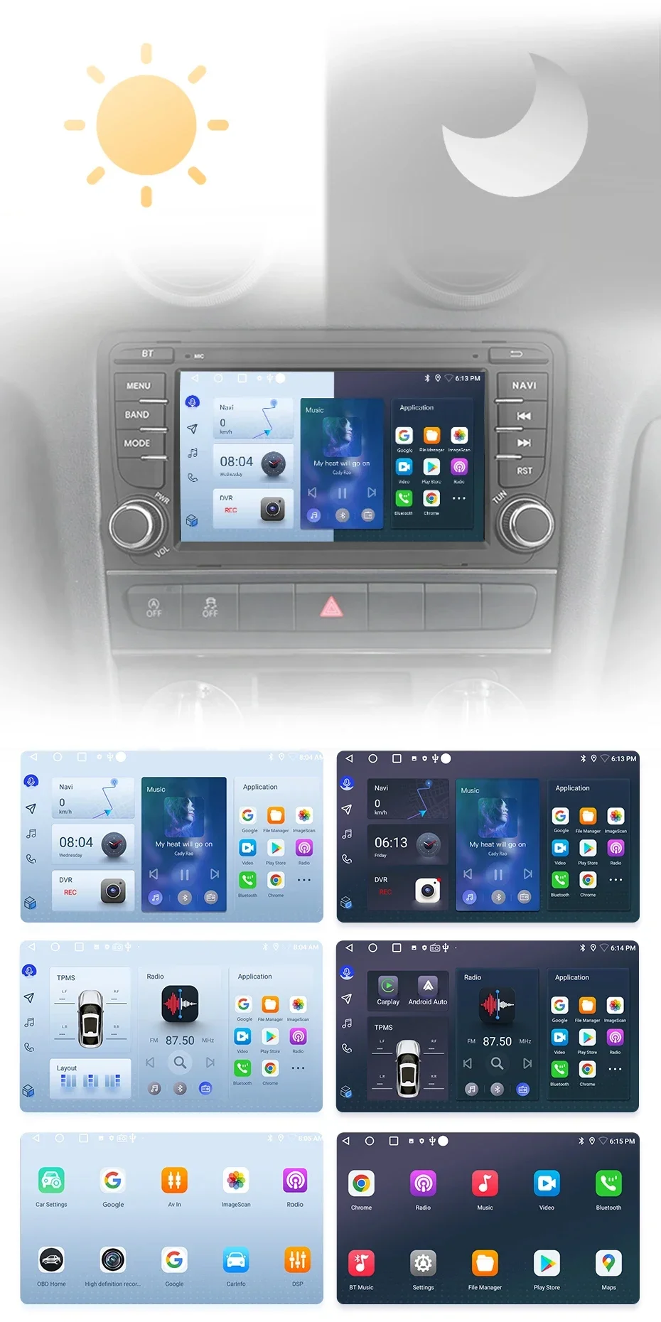 7 Zoll RDS DSP BT 2 DIN Autoradio für Seat Ibiza 6j 2009–2013 5G WiFI GPS Wireless CarPlay Android Auto Intelligentes Autoradio – Detail 7