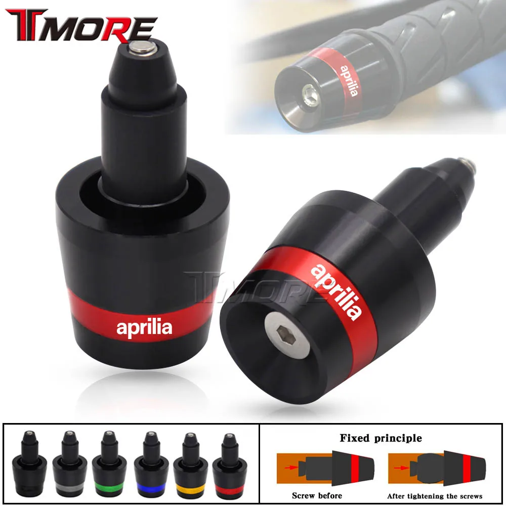 

For Aprilia Rs 125 1000 R RSV4 V4R 250 Rx50 650 750 200 500 Motorcycle 13-22mm Handle Bar End Weight Handlebar Grips Cap Plug