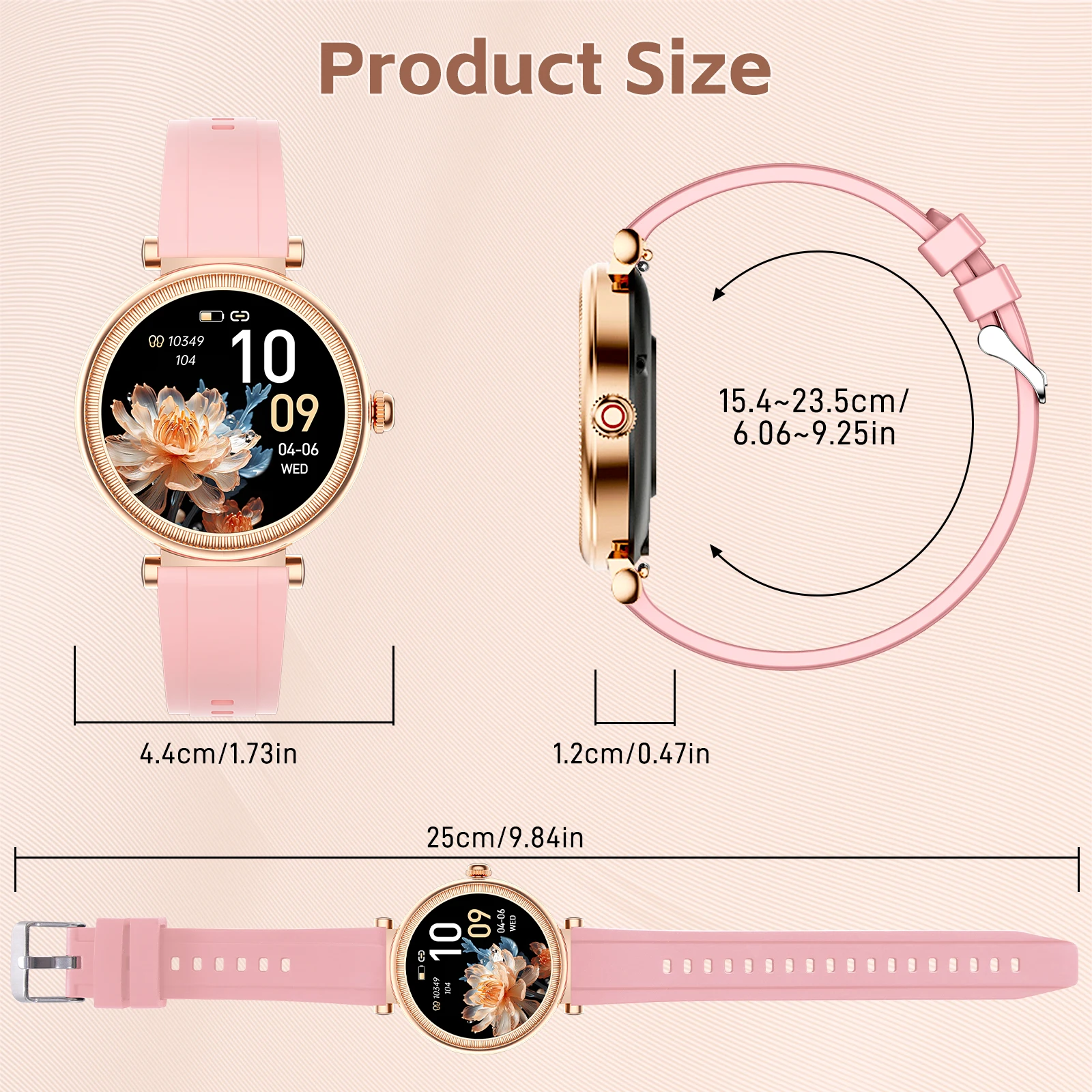 Smartwatch Für Damen Mit Telefonfunktion Und Fitness-tracker_voghion.com