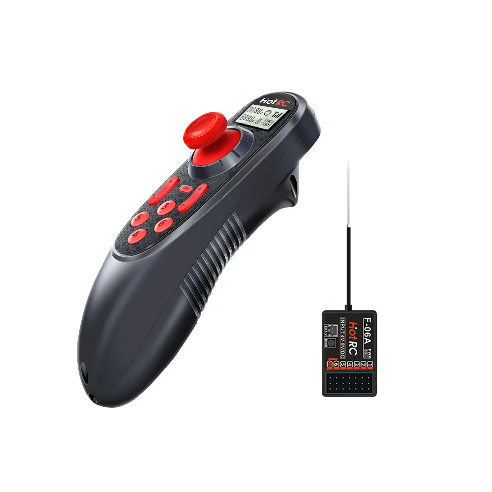 HOTRC DS-600 6CH 2.4GHz Radio System Transmitter Remote Controller  with F-06A Channel Receiver for RC Boat 5
