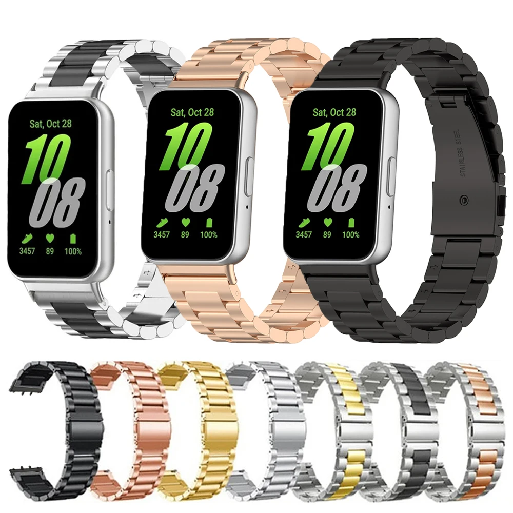 

Stainless Steel Strap For Samsung Galaxy Fit 3 Metal Bracelet Luxury Bussiness Band For Samsung Galaxy Fit3 SM-R390 Accessories