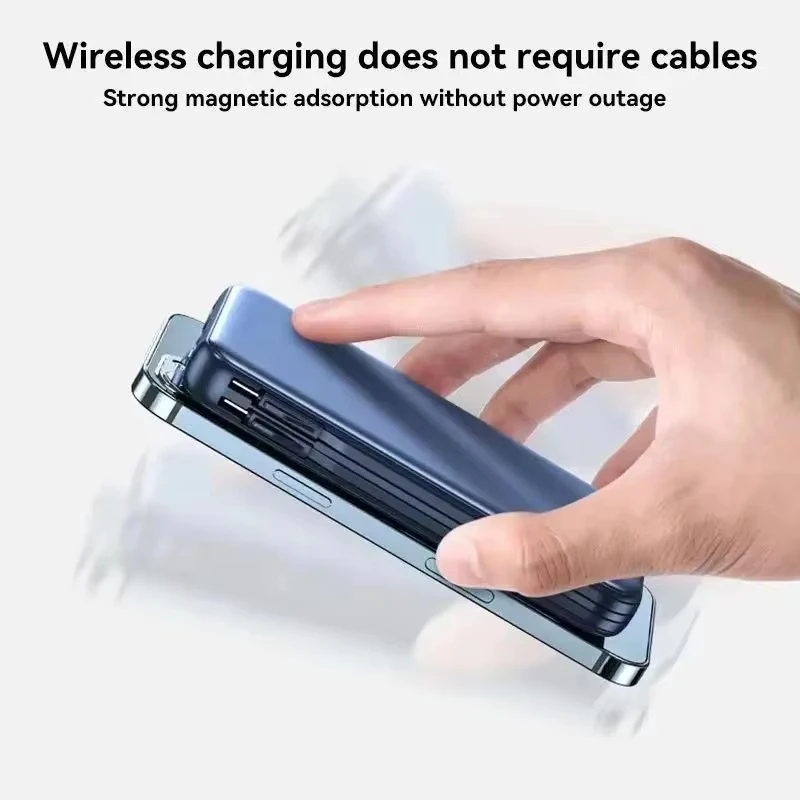 Xiaomi 50000mAh Power Bank Wireless Charging Magsafe Power Bank Magnetic Charging Built-in Cable For Iphone Huawei Samsung 2