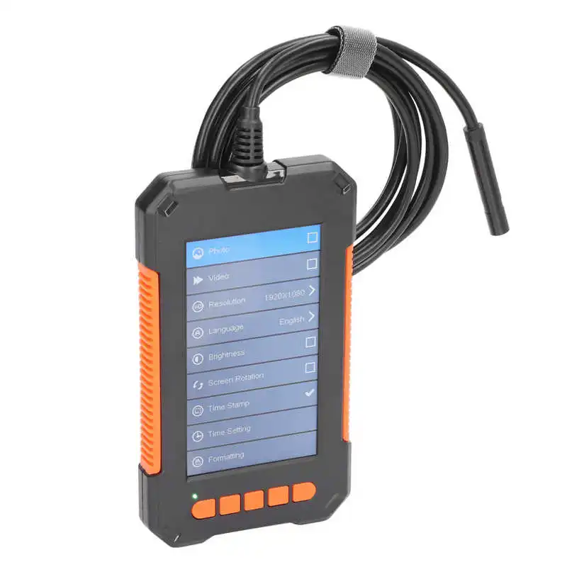 

1080P Digital Borescope Inspection Camera Flexible IP67 Waterproof Industrial Endoscope Camera 8mm Single Lens 8 LED Lights