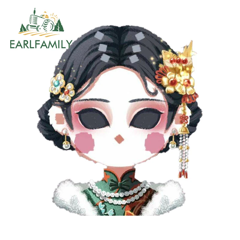 

EARLFAMILY 13 см x 11,4 см для личных личностей V креативные автомобильные наклейки с окклюзией и зернистостью аксессуары для бампера и окон