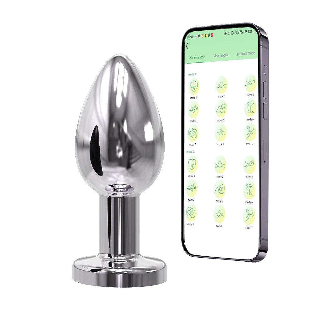 Meeste Protate Maager APP juhtmevaba kaugjuhtimispuldiga anaalpistiku vibraator metallist tuharale, kantav täiskasvanute geiseksi jaoks_voghion.com